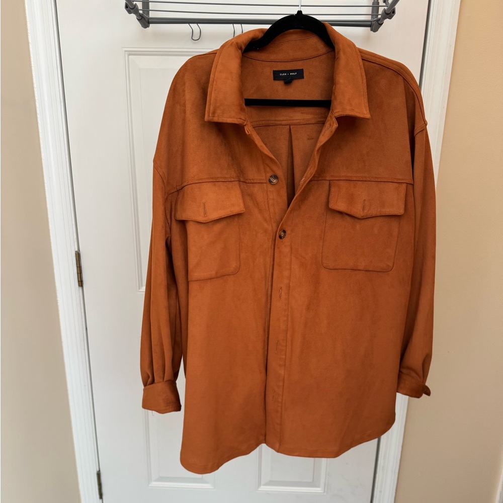 Cleo and Wolf Suede Button Down Shacket